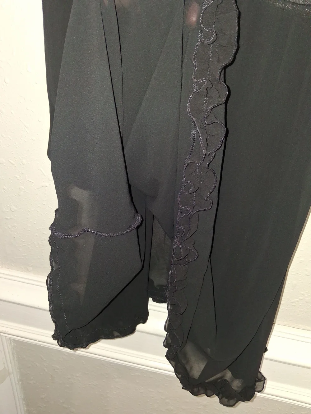 Cacique Black Chemise with Pink Floral Embroidery - Picture 6 of 8